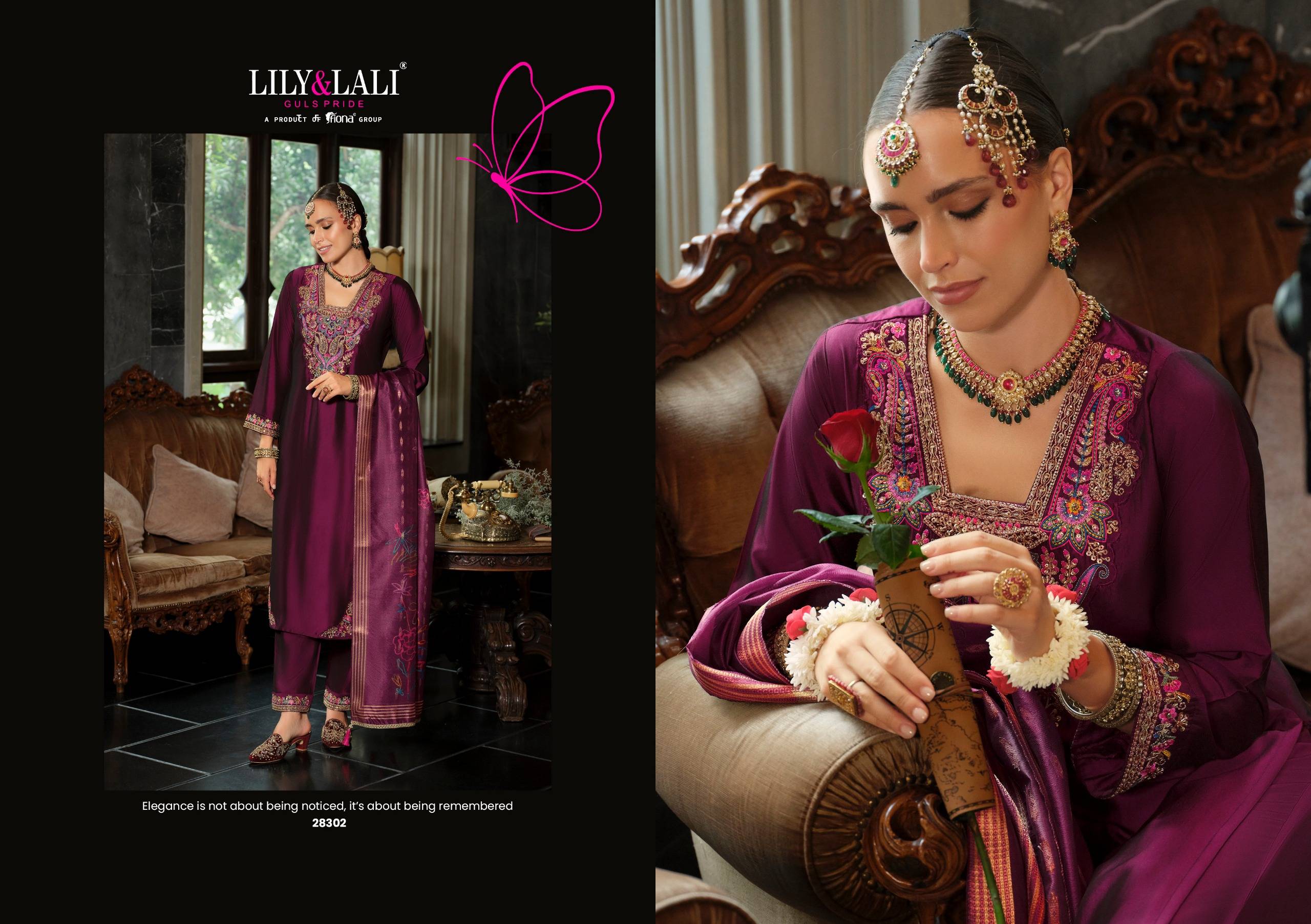 Sindoor by LILY & LALI 28301 to 28304 series Hand Work karwa chauth stitched dresses at Wholesale Price
